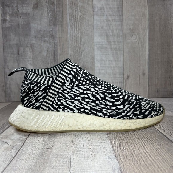 Adidas NMD CS2 Primeknit Zebra Sashiko Men\'s Running Shoes Black Size 7.5 BY3012